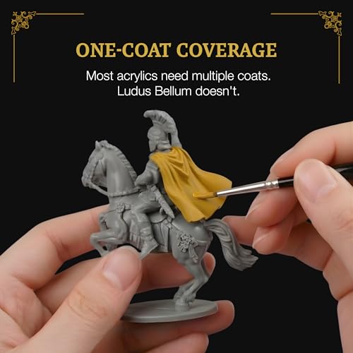 Ludus Bellum Miniature Paint Yellow Color 18ml Dropper Bottle, Professional Acrylic Paint for Miniatures & Models, Provides Quality Acrylic Tones and Shades for Warhammer 40K D&D Figures - color: Yellow