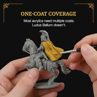 Ludus Bellum Miniature Paint Yellow Color 18ml Dropper Bottle, Professional Acrylic Paint for Miniatures & Models, Provides Quality Acrylic Tones and Shades for Warhammer 40K D&D Figures - color: Yellow