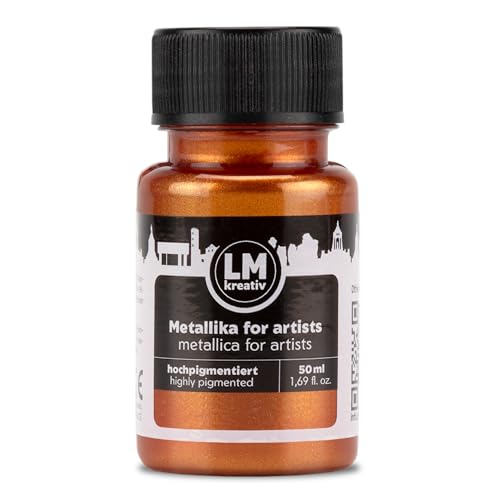 Metallic Acrylic Paint 1.69 fl oz - Bronze - Premium Metallic Paint for Artists and Crafters. High Coverage, Lightfast & Durable. Ideal for Canvas, Wood, Ceramic & More - color: Bronze