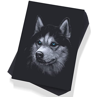 Crtiin 100 Pcs Black Drawing Paper Heavyweight, 5 x 7 Inches - size: 5 x 7 Inches