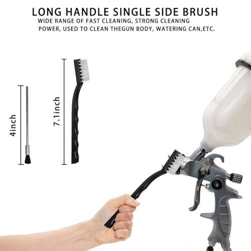Multi-Purpose Spray Tool Cleaning Kit with Spray Tools Filters, Paint Tools Clean Kit Airbrush Cleaning Kit for HVLP Gravity, Suction, Detail Paint Tool, Airbrush