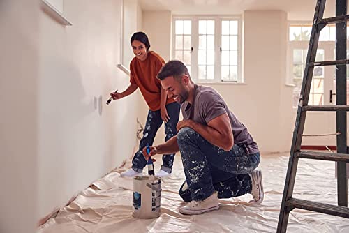 Canvas Drop Cloth for Painting (Size 4x15 Feet - Pack of 1) Painters Drop Cloth for Painting, Furniture, Crutains & Floor Protection - All Purpose Thick Canvas tarp with Double Stitched Edges - size: 4x15 Feet - 1 PK