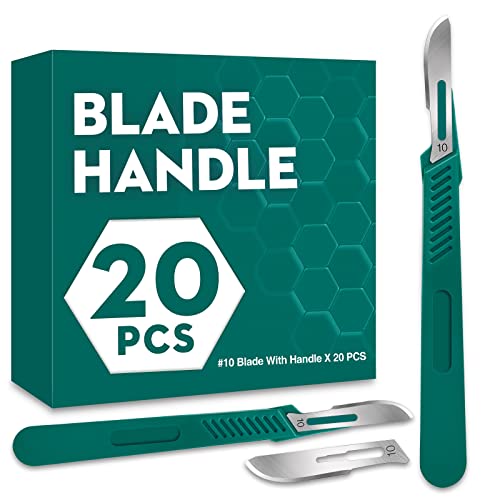 YixangDD 20 PCS Scalpel Blades with #10 Scalpels Surgical Blades - color: 20 PCS Handle With Blades #10