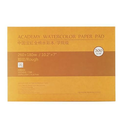 MEEDEN 10"X7" Cotton Watercolor Paper Block: Rough Grain, 140lb/300gsm - color: Rough Grain, size: 10×7"