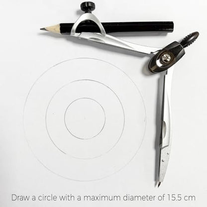 Protractor and Compass Set with Rulers,Compass Geometry Drawing Tool Set | All-in-One Rulers Compass Kit for Students and Technical Drawing