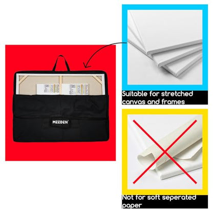 MEEDEN Art Portfolio Bag: 18 x 24 Inch Black Canvas Portfolio Case - size: 18"x 24"