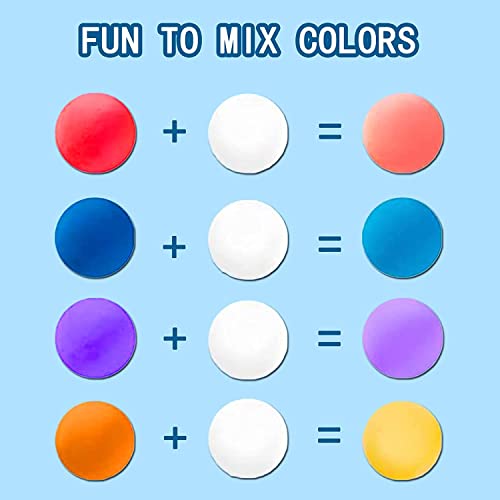 ifergoo 125g White Air Dry Clay, 4.41 oz Foam Magic Modeling Clay for Kids | Refill White Clay for School Art & Craft Project, Slime Supplies, Super Light & Soft, Non-Toxic, Age 3-12 Boys and Girls Gift - color: D-White Color