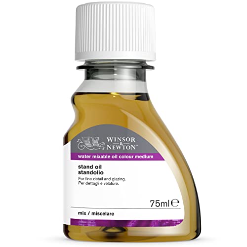 Winsor & Newton Artisan Stand Oil, 75ml (2.5-oz) bottle | Pale, Viscous Oil; Slows Drying Time, Smooth Enamel Finish, No Brush Marks, Excellent Leveling, Cleanable with Water & Soap - color: Artisan Stand Oil, style: 2.5-oz Bottle