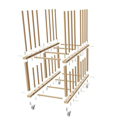 Art Storage Rack, Art Canvas Storage, Art Drying Rack, Canvas Boards Rack Art Storage with Handle & Caster Wheels for Drawing Board, Panel, Paper Pad for - size: 16"D x 38.5"W x 39.5"H