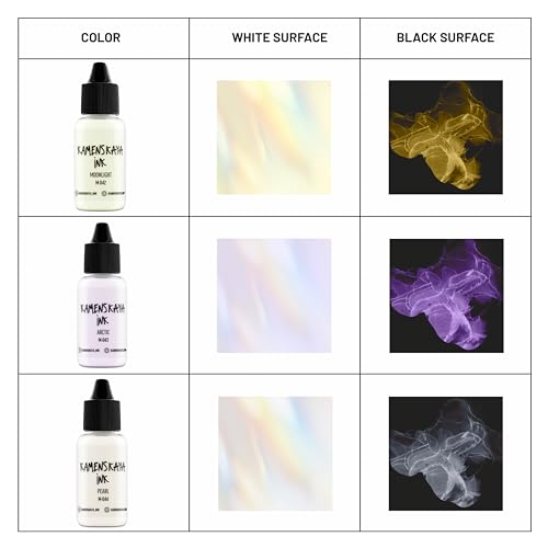 Pearl Alcohol Ink Set - 6 Alcohol Inks, 0.51 fl oz (15 ml) Each