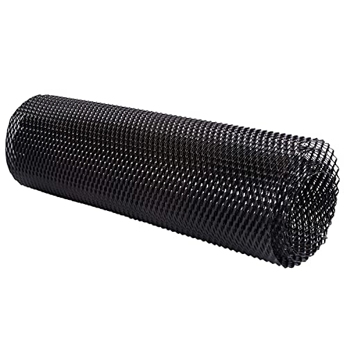 AggAuto Universal 40"x13" Car Grill Mesh 6x12mm Rhombic Hole Black | Aluminum Alloy Automotive Grille Insert Bumper, One of the Most Multifunctional Shape Grids 100x33cm - size: 6x12mm Rhombus - Black