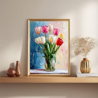 Gemozaic Tulip Paint by Numbers Kit for Adults, Rolled Canvas, 12 x 16 in - color: MT22995
