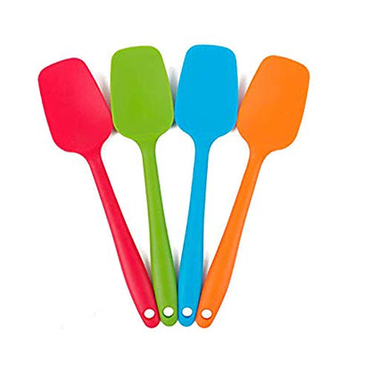 4 Piece Silicone Spatulas Heat Resistant 11inch Large Rubber Spatulas for Baking, Cooking, and Mixing Non-Stick Flexible Seamless Spatula with Stainless Steel Core - size: large