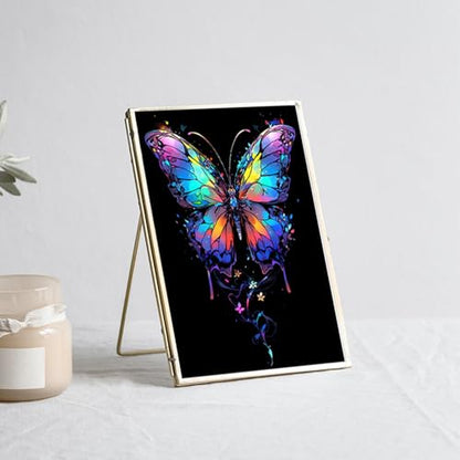 Iskueal Glow in The Dark Scratch Art Paper，Engraved Landscape Scratch Painting Rainbow Board (12 Sheets A4) Adults, Fun Sketch Card Creative Craft Toy (Animals/Landscapes) - color: (Animals/Landscapes)