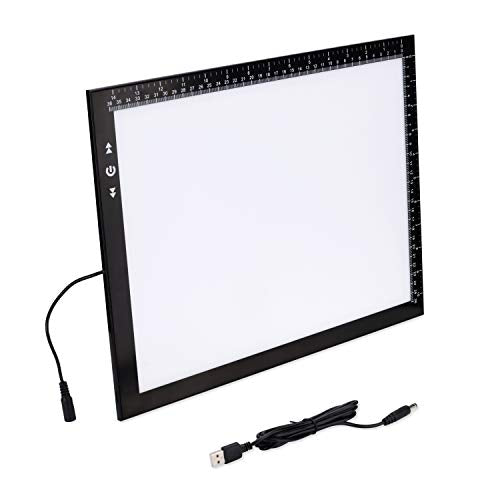 HSK B4/A3s LED Artist tracing Light Box Copy Table, Adjustable High Brightness Light Pad for Tatto Drawing, Sketching, Animation,Diamond Painting Accessories - size: 03 - B4