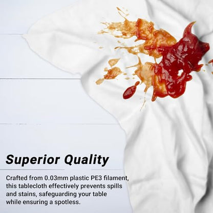 QZYL 4 Packs White Plastic Tablecloth, Large Sturdy Disposable Table Cloth - color: White, size: 4pcs 54x108 in