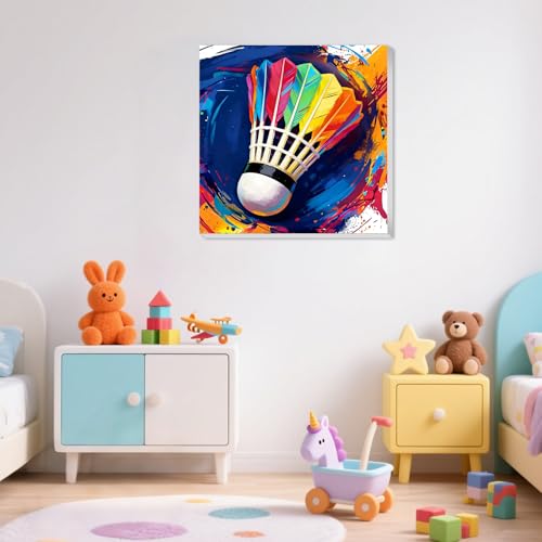 XTCIXAL Paint by Numbers Kit for Kids, Badminton, 8X8 inch - color: 06-Badminton