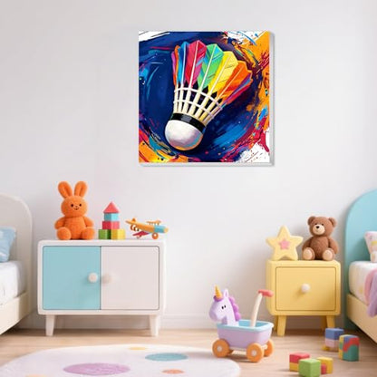 XTCIXAL Paint by Numbers Kit for Kids, Badminton, 8X8 inch - color: 06-Badminton