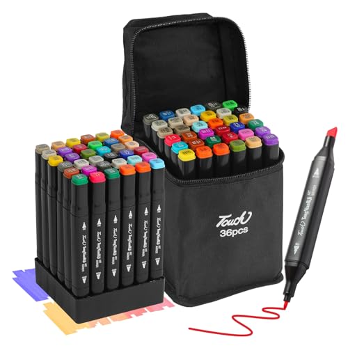 Hyrrt 36 Colors Dual Tips Alcohol Markers set for Kids Adults Coloring