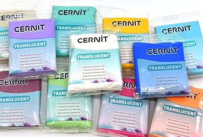 CERNIT Transparant Clay 56g, Translucent White, 7 x 5.5 x 1.5 cm - color: Translucent White