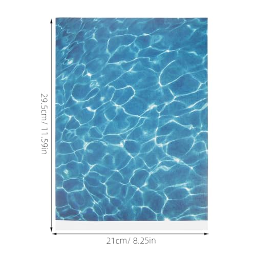 Garneck 5pcs Artificial Water Effect Sheet Self Adhesive - Fake Ocean Lake & River Scenery Effect Stream Pattern Sticker for Miniature Train Village Model Diorama Dollhouse Landscape DIY Decoration