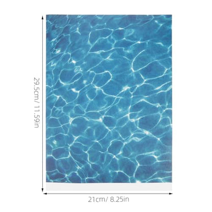Baluue Artificial River Tile Sheet 5 Sheets Water Diorama Sheets for Sand Table Model Fake Water Texture Paper for Stream Model Mini Landscape DIY Display 11.61 X 8.26 in