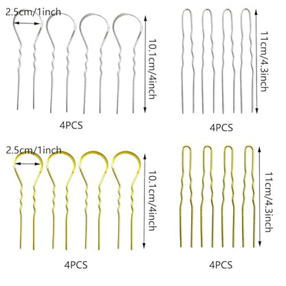 Attuslla 3 PCS Hair Stick Resin Molds Silicone Kit, 19 PCS Silicone Hairpin Molds Hair Stick Molds for Jewelry Crafts Making, Hairpin Clip DIY - color: Style C