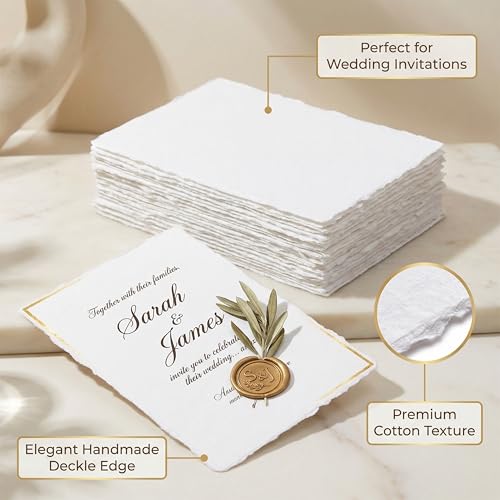 Leather Village Watercolor Paper 11.5''x7.5'', 400 GSM Cotton, 25 Sheets White - size: 11.5 inches X 7.5 inches