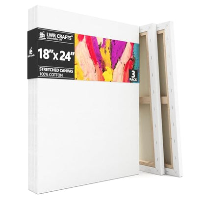 Stretched Canvas 18" X 24" Pack of 3 - size: 18"x24"x3