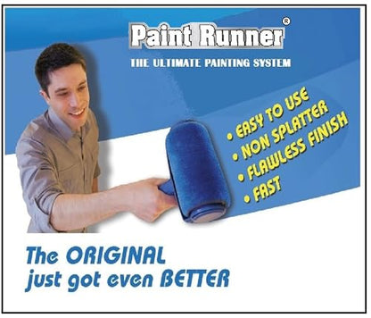 PAINT RUNNER® a registered trademark - PAINT RUNNER® is THE ORIGINAL product. A self-contained paint roller pro system, 5pc set - paint continuously without dipping and dripping.