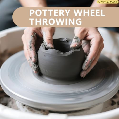 VIBRATITE 10LB Air Dry Clay, Dark Gray Modeling Pottery Clay Bulk | Easy to Shape for Hand Building, Wheel Throwing, Sculpting, DIY Crafts, Classroom Art Projects, Ideal for Beginners & Artists - color: Dark Gray
