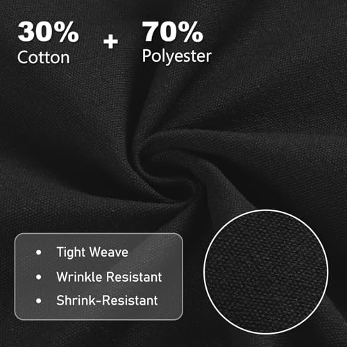 12oz Heavy Duty Canvas Fabric, 59" W Natural Cotton Duck Cloth 1 Yard - color: Black, size: Pre Cut - 1 Yard