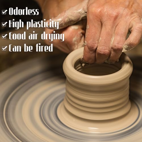 Landical 6 Pack Air Dry Clay 6 lbs Self Hardening Pottery Clay Porcelain All Purpose Natural Modeling for Adults Beginners Advanced Sculptors DIY Crafts Art, 6 Colors
