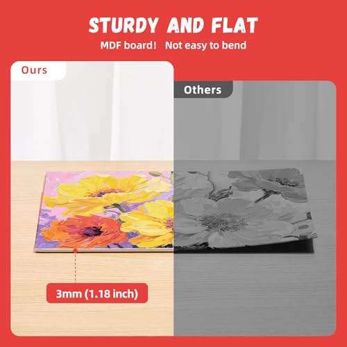 12 x 12 inch 12 Pack Painting Canvas Boards- Gesso Primed | Acid-Free 100% Cotton Canvas Panels for Acrylics Oil Watercolor Tempera Paints - size: 12"x12"