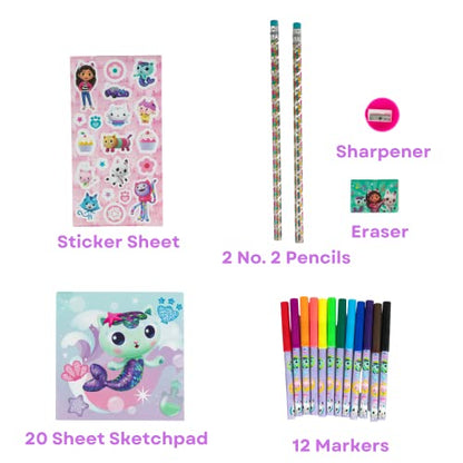 Innovative Designs Gabby’s Dollhouse Color and Roll Activity Set with Carrying Case, Stickers, & Art Supplies - style: GabbysDollhouse