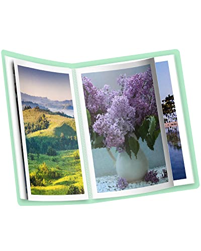 SXhyf A3 Diamond Painting Storage Book for 60 Diamond Painting Pics, Diamond Painting Accessories with 30 Pages Clear Sheet Protectors, Presentation Portfolio Folder for Artwork, 16.5x12.1in - color: Blue
