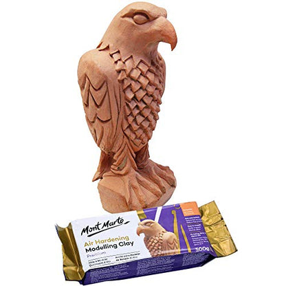 Mont Marte Premium Air Hardening Clay, Terracotta, 500g (1.1lb), No Baking Required - color: Terracotta, size: 500g - 1 Pack