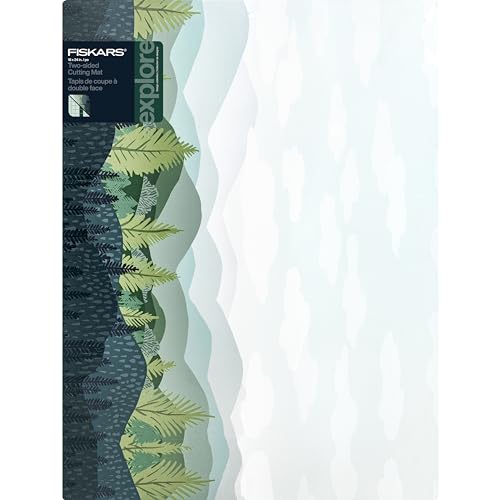 Fiskars 18" x 24" Self Healing Cutting Mat for Sewing, Woodland Wanderlust | Double-Sided Sewing, Quilting & Craft Cutting Board, Grid with 30 45 60 Degree Bias Lines for Fabric, Paper & DIY Projects - color: Woodland, size: 18"L x 24"W