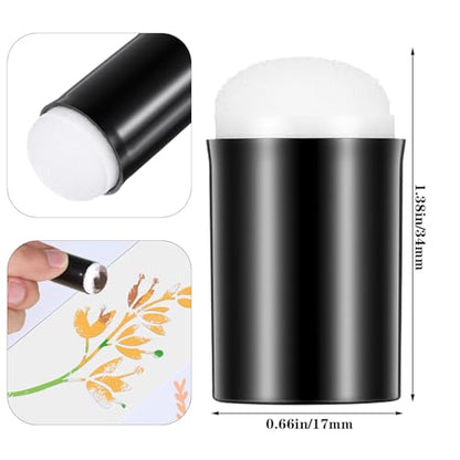 125 Pieces Finger Sponge Daubers Foam with Box Face Paint Sponges Painting Craft Set Finger Paint Drawing Chalk Fingers Painting