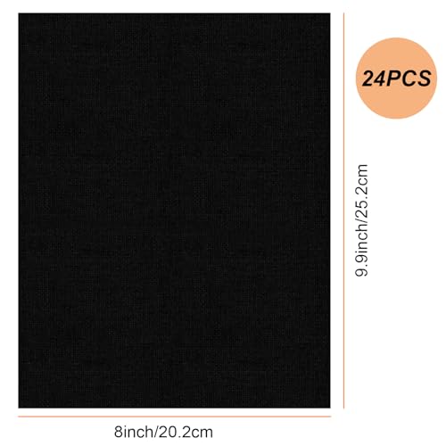 24 Pack Black Canvas for Painting, 8x10 Inch Canvas Panels Painting Canvases for Oil, Acrylic, Watercolor Paint
