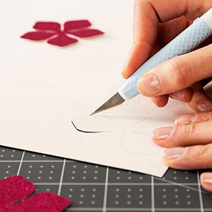 Cricut 2004843 TrueControl Knife Kit - For Use As a Precision Knife, Craft knife, Carving Knife and Hobby Knife - For Art, Scrapbooking, Stencils, and DIY Projects - Comes With 5 Spare Blades - [Blue] - color: Blue, style: Craft Knife