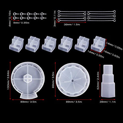 Woohome Silicone Resin Molds Carousel, Rotary Flying Chair Resin Molds, Silicone Molds for Epoxy Resin, DIY Carousel Molds for Office, Home Decor