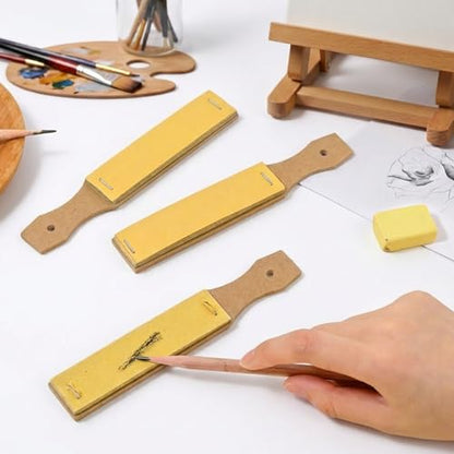 Pencil Sandpaper Sharpener Blocks, 3 PCS Sandpaper Block for Drawing Crayons Charcoal Sharpener Sketch Pencil Sharpeners Lead Pointer Art Drawing Tool for Pastel Sticks for Artist Sketch Beginner