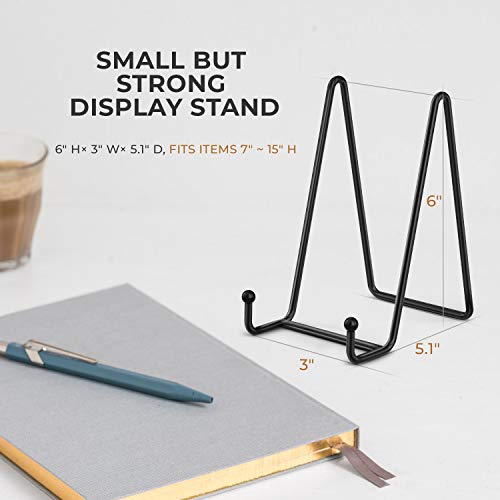 TR-LIFE Plate Stands for Display - 6 Inch Stand + Metal Frame holder stand Picture, Decorative Plate, Book, Photo Easel (2 Pack) - size: 6inch