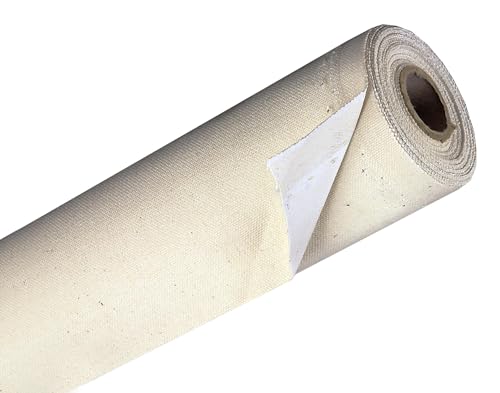 Creative Mark Spectrum Universal Unstretched Cotton Canvas Roll - 84" x 30 Yards 15 oz (17.4 oz Primed) Double Primed, Rich White Acid-Free Acrylic Priming, Canvas Rolls for Painting
