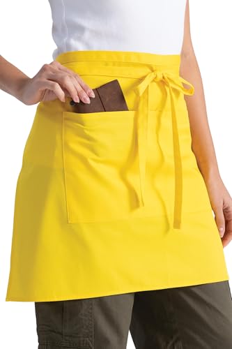 Chef Works Unisex Half Bistro Server Apron - color: Lemon