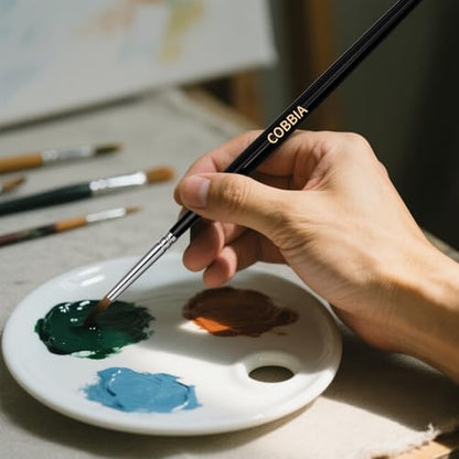 Paint Brushes Set-Sable Watercolour Brushes Round Point Tip Paint Brush Set for Watercolor, Acrylic, and Oil Painting
