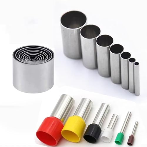 20Pcs Polymer Clay Cutters Set, Stainless Steel and Plastic Round Circle Shape Cutter Ceramics Dotting Baking Ring Mold for Polymer Clays Pottery Handmade DIY Craft Jewelry Earrings Making (20PCS)