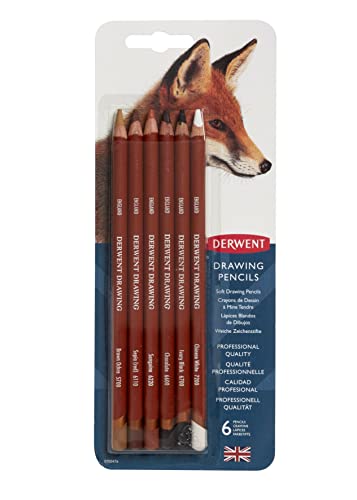 Derwent Colored Drawing Pencils, 5mm Core, Pack, 6 Count (0700476) - size: 1 Count (Pack of 6)