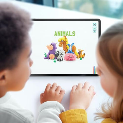 Hey Clay Animals - Claymate Sheep - Colorful Modeling Air Dry Clay for Kids 3+ - Air-Drying Clay Kit 3 Cans with Fun Interactive App - color: Sheep